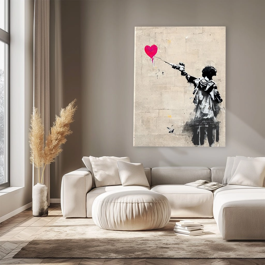 Aim for love x Banksy by Daniel Decker