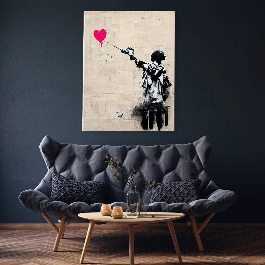 Aim for love x Banksy by Daniel Decker