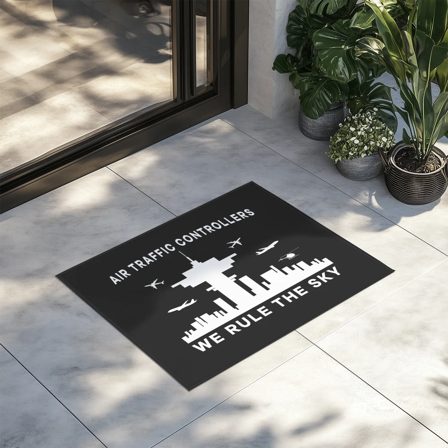 Air Traffic Controllers - We Rule The Sky Designed Door Mats door entrance rug