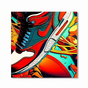 Air Jordan by Nilo framed mural artwork