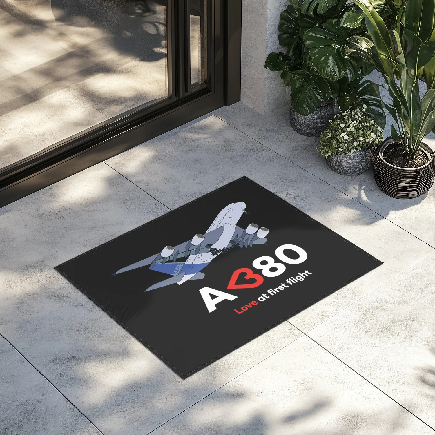 Airbus A380 Love at first flight Designed Door Mats door entrance rug