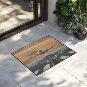 Aircraft Departing from RW30 Designed Door Mats door entrance rug