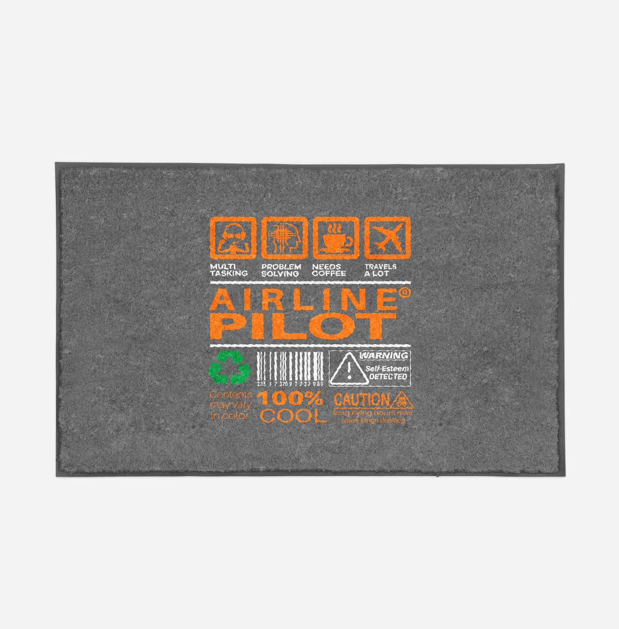 Airline Pilot Label Designed Door Mats