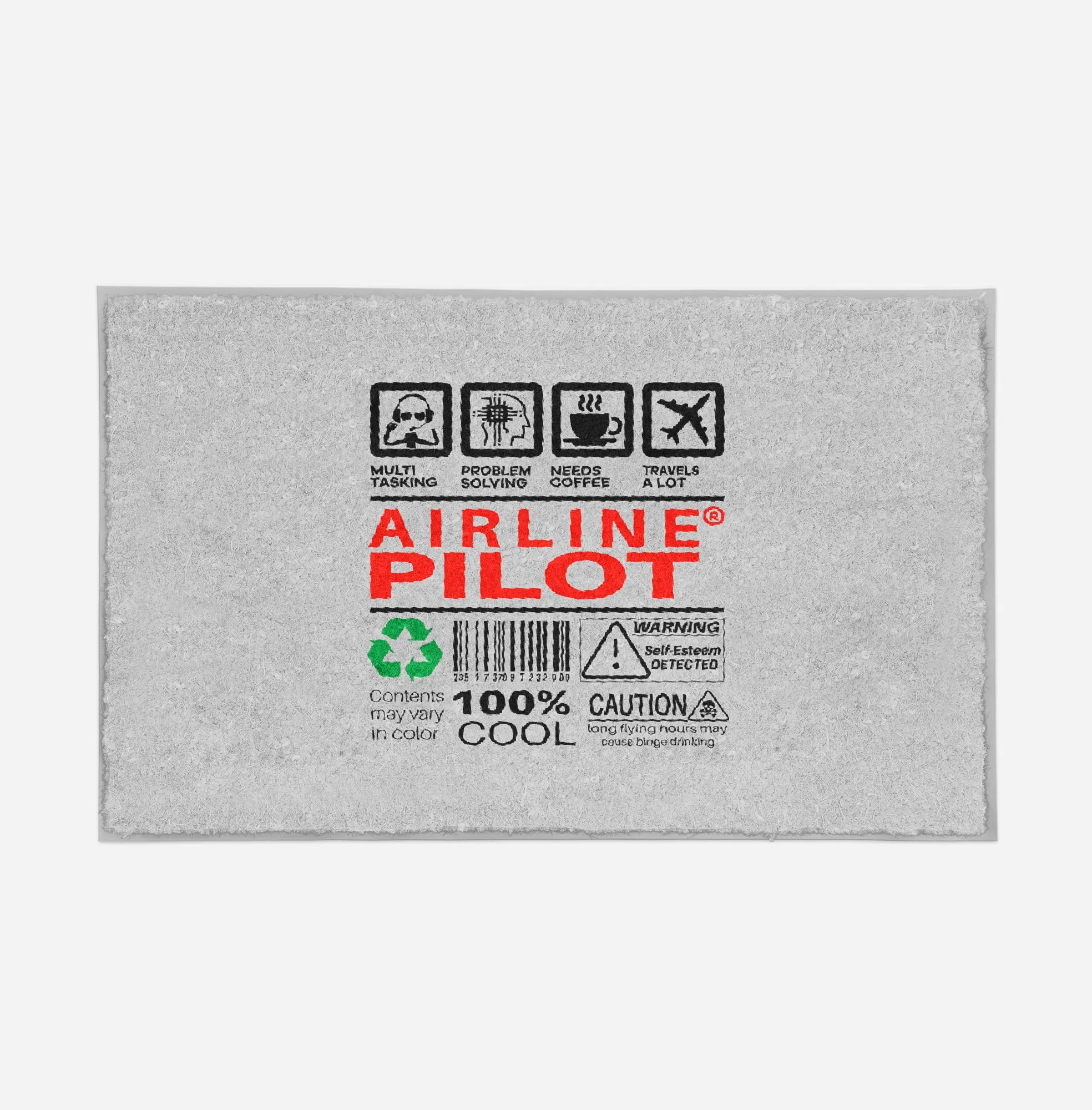 Airline Pilot Label Designed Door Mats