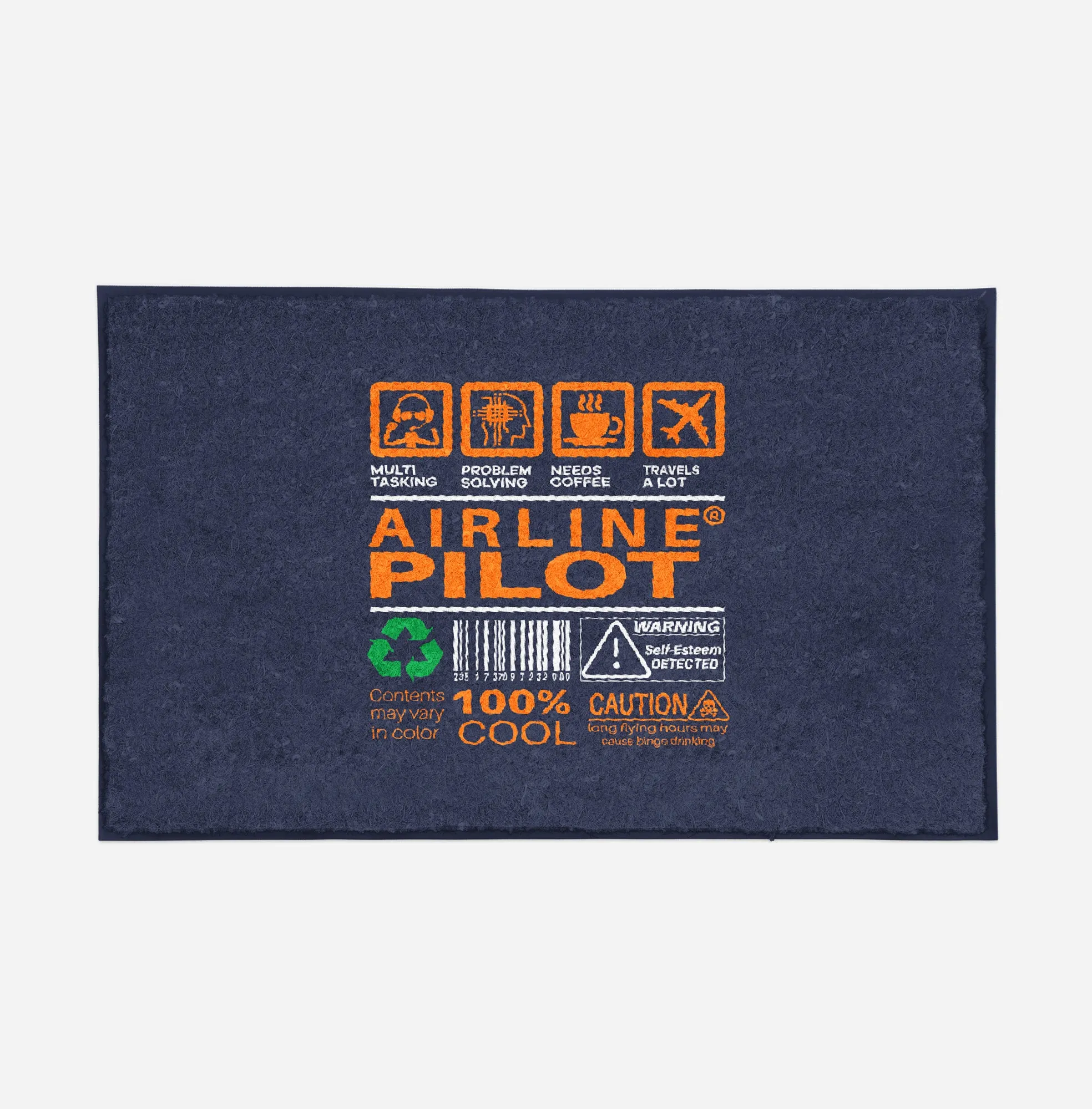 Airline Pilot Label Designed Door Mats