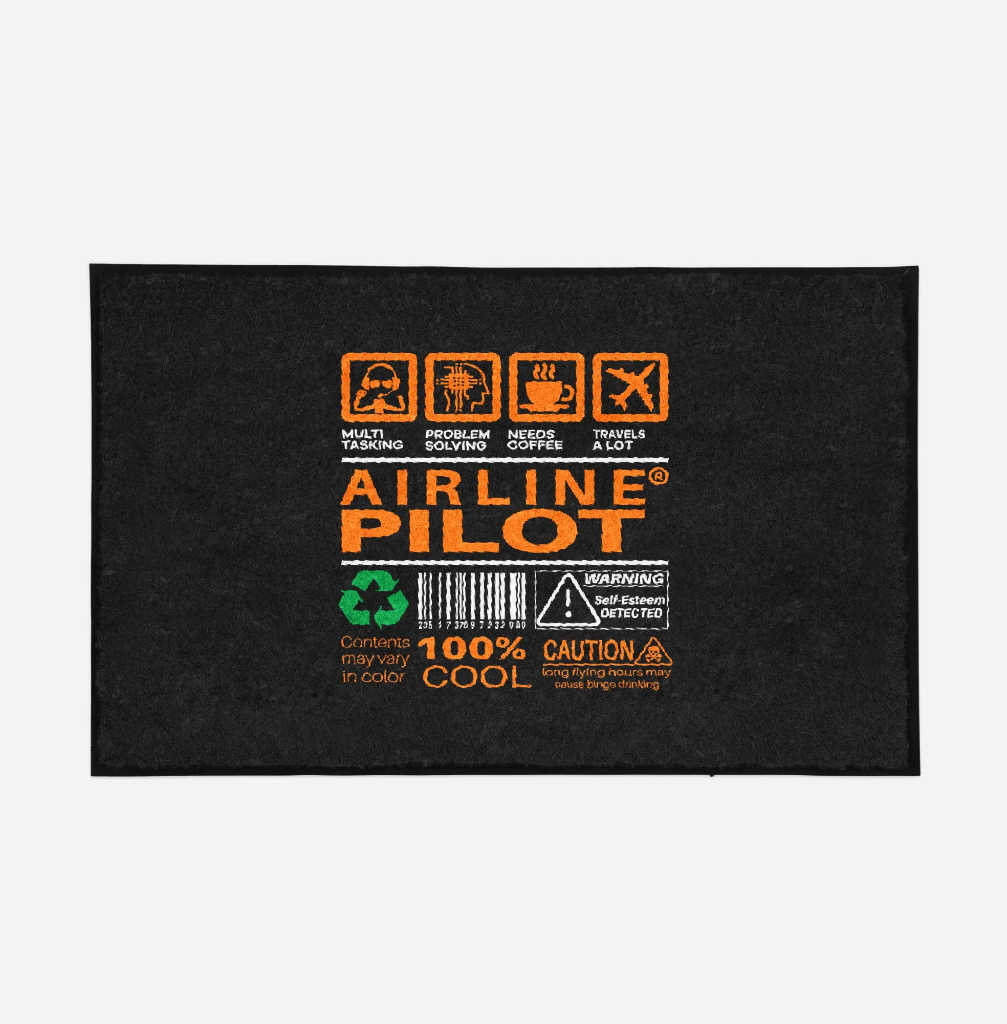 Airline Pilot Label Designed Door Mats