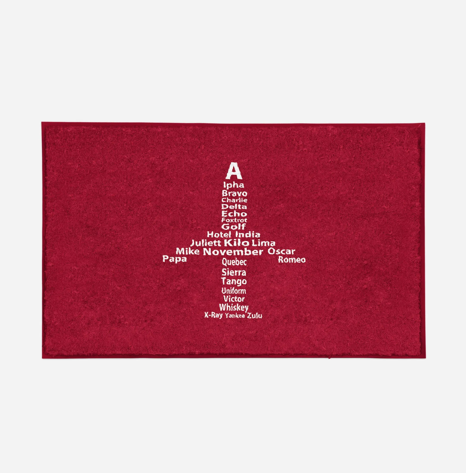 Airplane Shape Aviation Alphabet Designed Door Mats