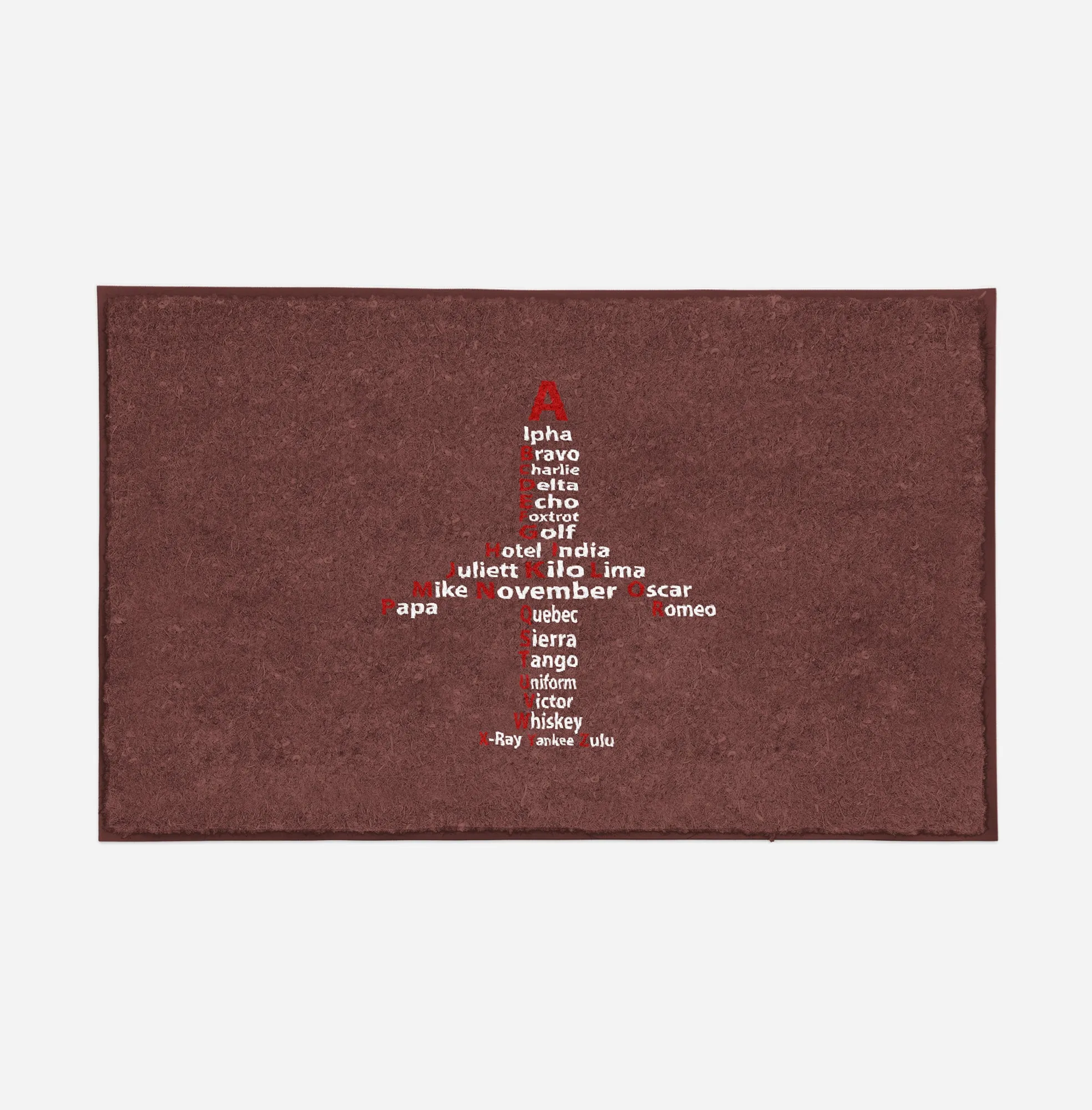 Airplane Shape Aviation Alphabet Designed Door Mats