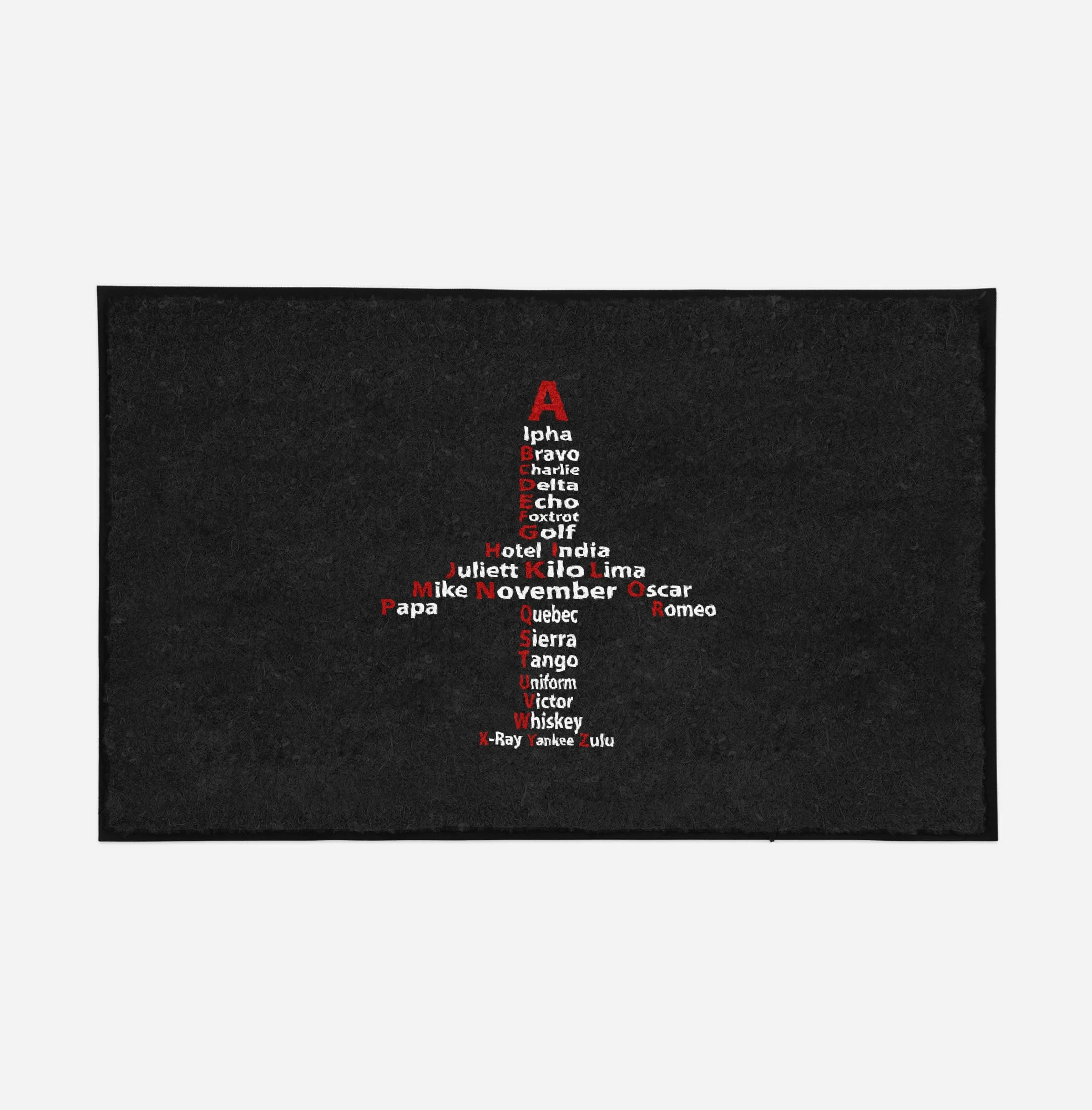 Airplane Shape Aviation Alphabet Designed Door Mats