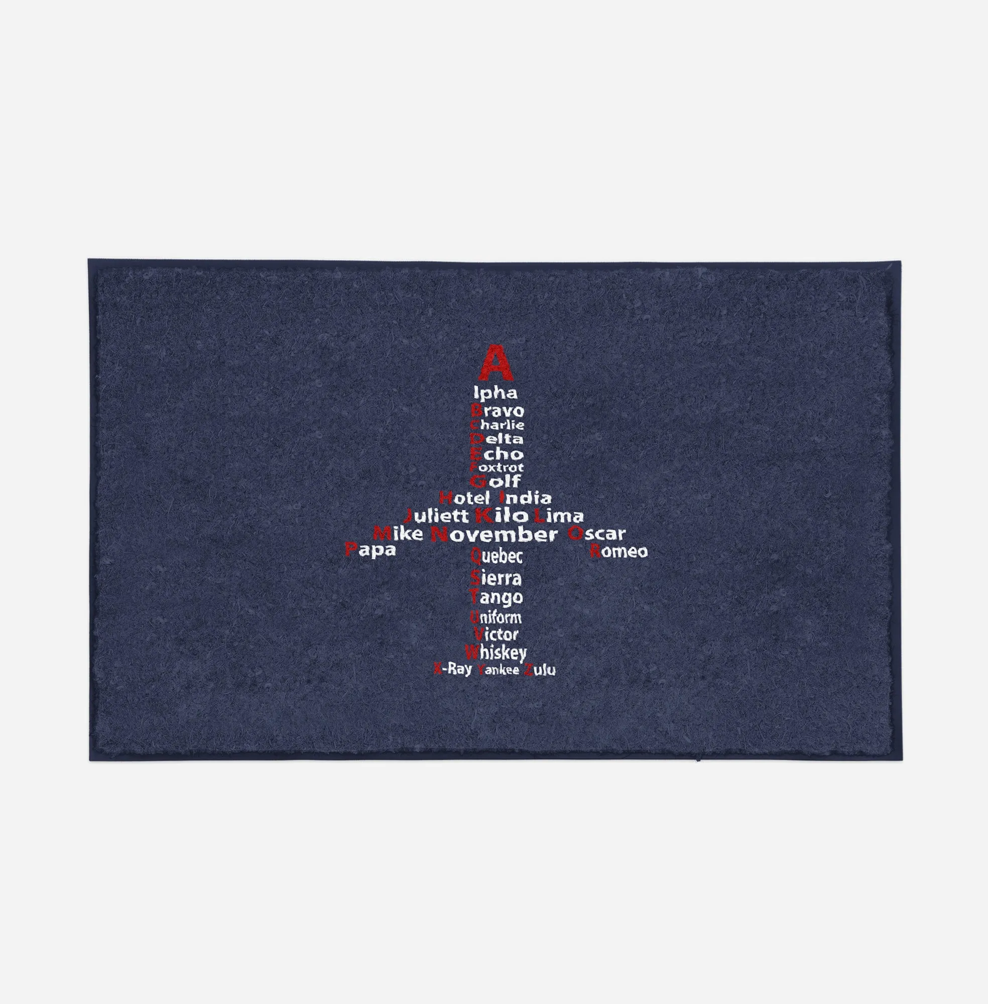 Airplane Shape Aviation Alphabet Designed Door Mats