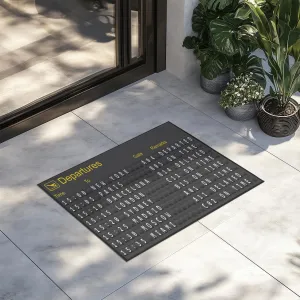 Airport Departure Sign Designed Door Mats door entrance rug