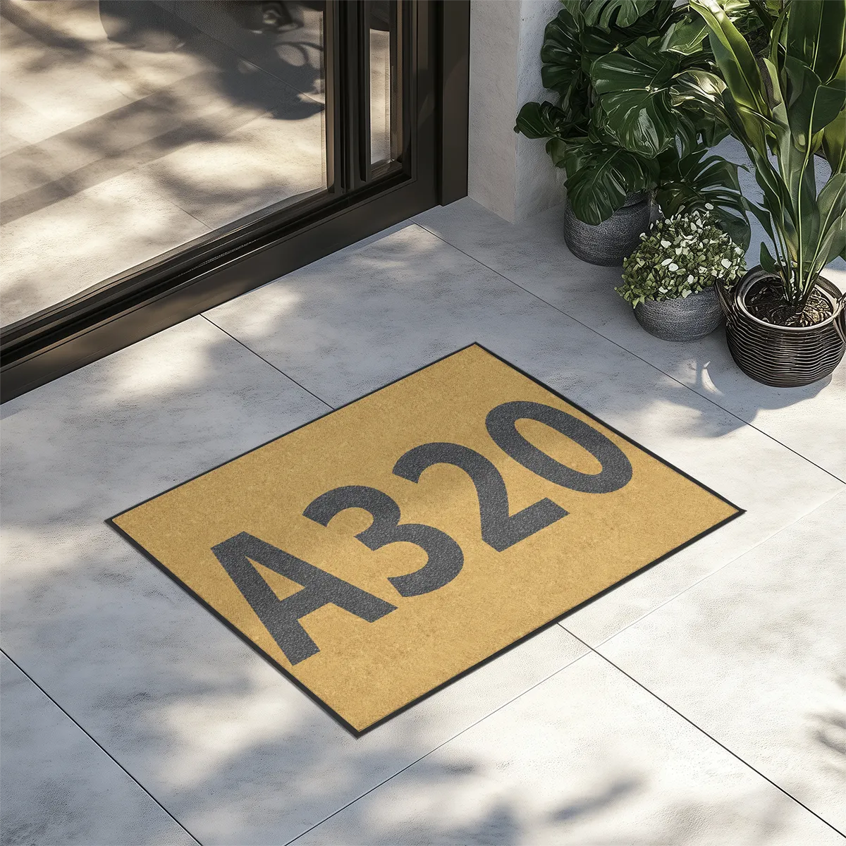 Airport Ground Signs Designed "Airbus A320" Door Mats door entrance rug