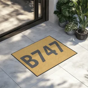 Airport Ground Signs Designed "Boeing 747" Door Mats door entrance rug