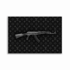 AK x LV framed mural artwork
