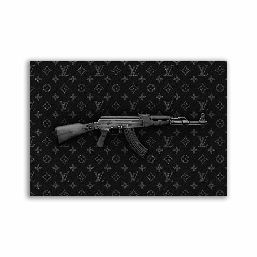 AK x LV framed mural artwork