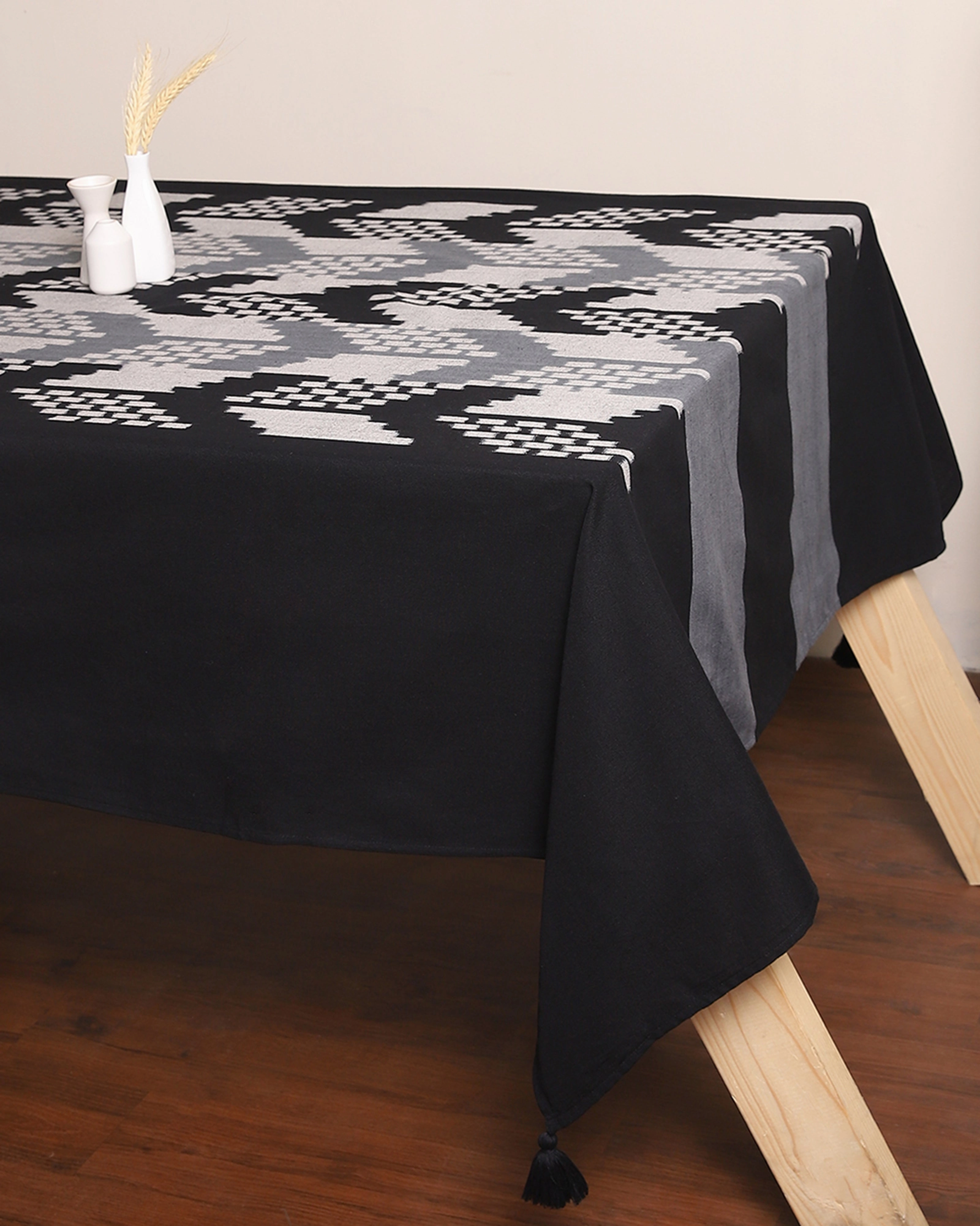 Akshara Warp Ikat Cotton Table Cover