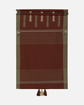 Alba Extra Weft Cotton Table Runner ceramic table ornament
