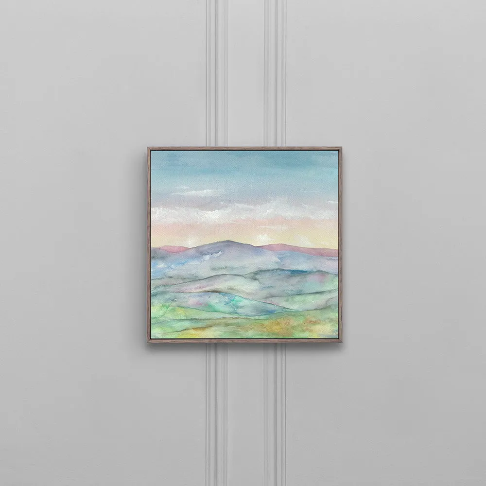 Alder Framed Canvas Celeste