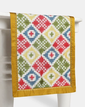 Alessa Double Ikat Silk Table Runner ceramic table ornament