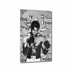 ALI BRAND by RS Artist Silver on Acrylic framed mural artwork