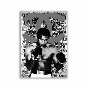 ALI BRAND Gray by RS Artist framed mural artwork