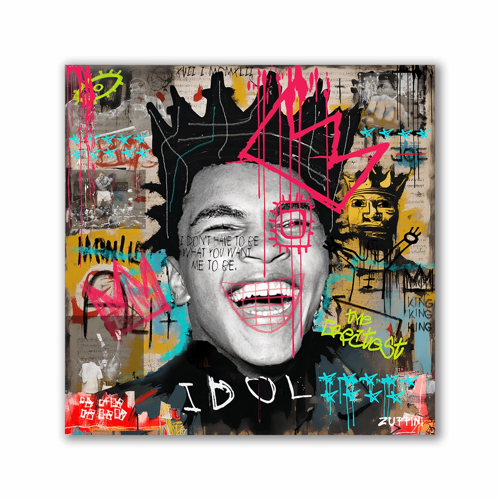 Ali Happy by Zuppini framed mural artwork