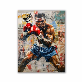Ali Pop Art by Rosa Piazza framed mural artwork