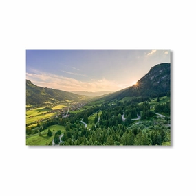 Allgu - Mountains and Valleys by Nenad Jovic framed mural artwork
