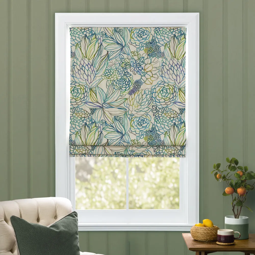Althorp Printed Cotton Made to Measure Roman Blinds Capri
