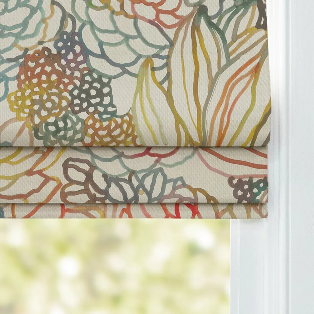 Althorp Printed Cotton Made to Measure Roman Blinds Cinnamon