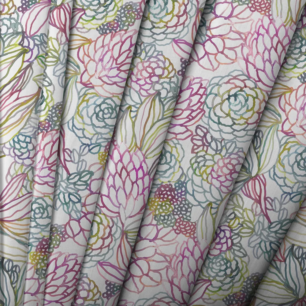 Althorp Printed Cotton Made to Measure Roman Blinds Sorbet Cream