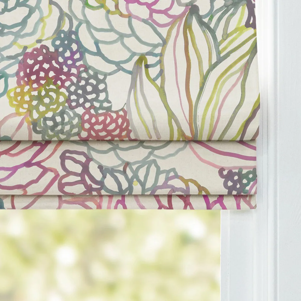 Althorp Printed Cotton Made to Measure Roman Blinds Sorbet Cream