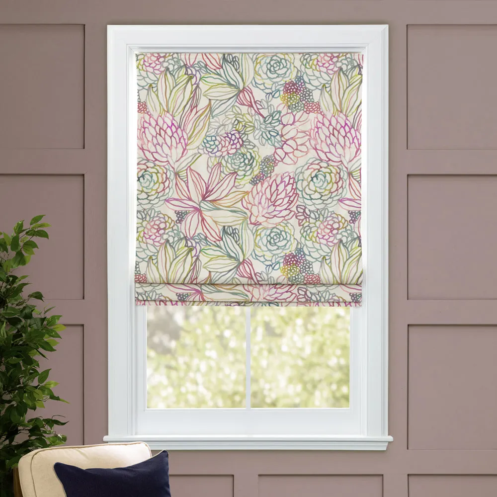Althorp Printed Cotton Made to Measure Roman Blinds Sorbet Cream
