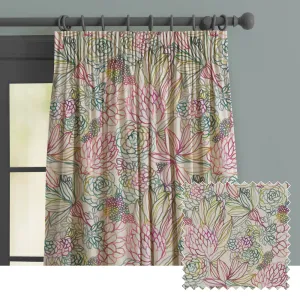Althorp Printed Made to Measure Curtains Sorbet/Linen modern fashion rug  