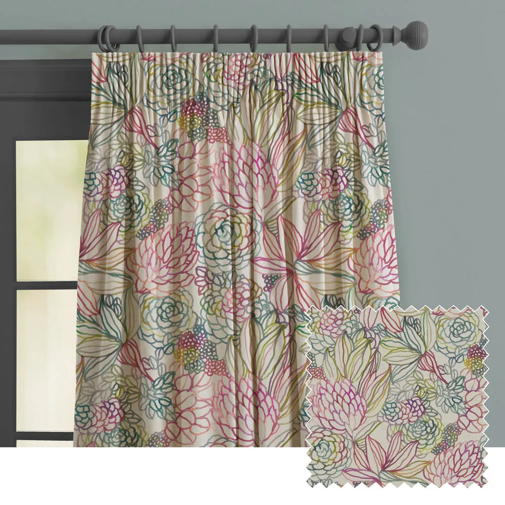 Althorp Printed Made to Measure Curtains Sorbet/Linen modern fashion rug  