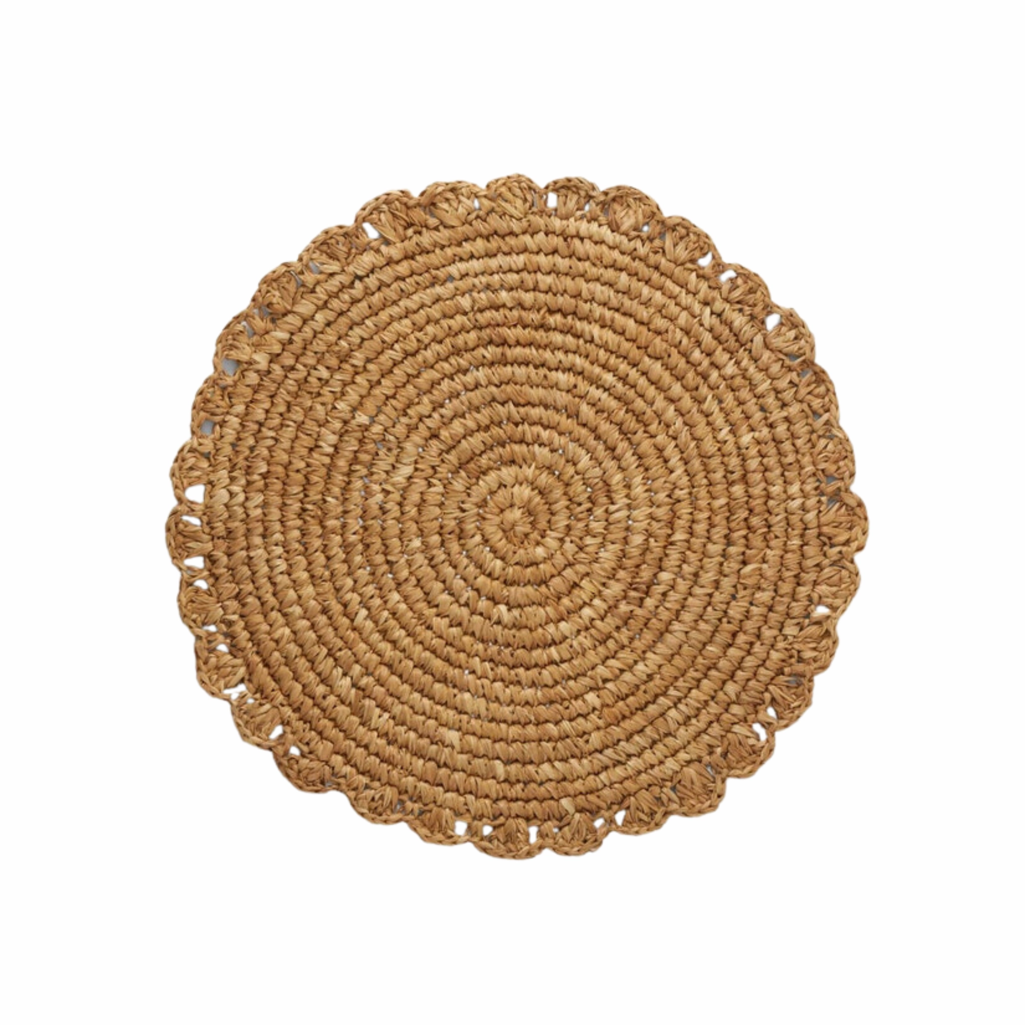 Amelia Natural Round Placemats cute desktop display