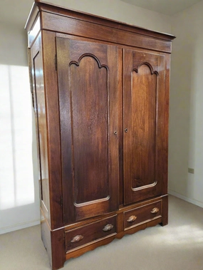 AMERICAN 2 DOOR WALNUT WARDROBE artistic wall mural