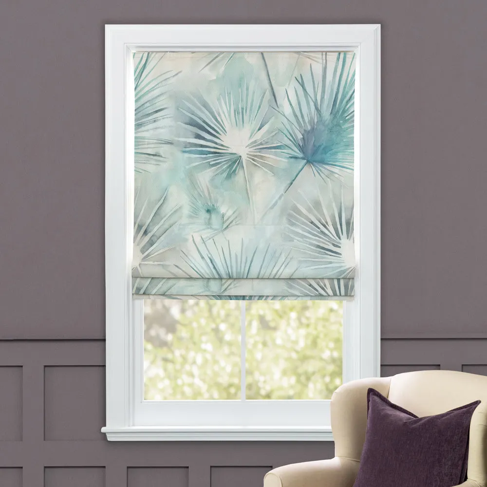 Amida Printed Made to Measure Roman Blinds Cobalt