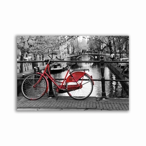 Amsterdam Bike framed mural artwork