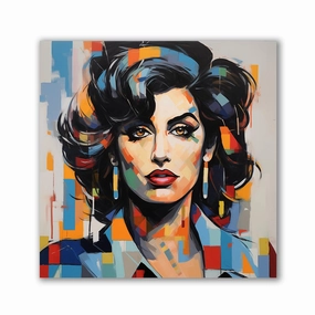 Amy Winehouse - Pop Art Portrait by Frank Daske framed mural artwork