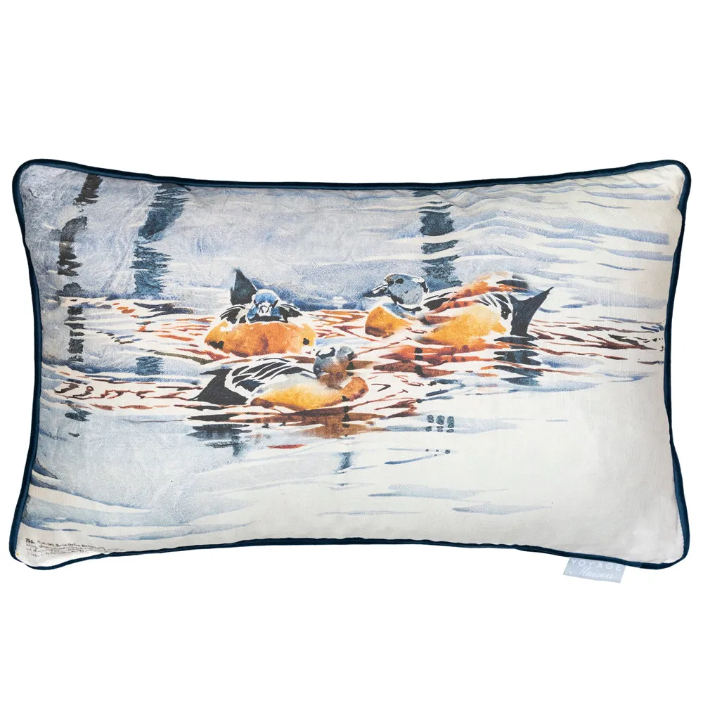 Anatidae Printed Cushion Glacier
