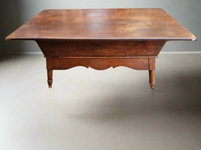 ANTIQUE 19TH CENTURY DOUGH BOWL TABLE artistic wall mural