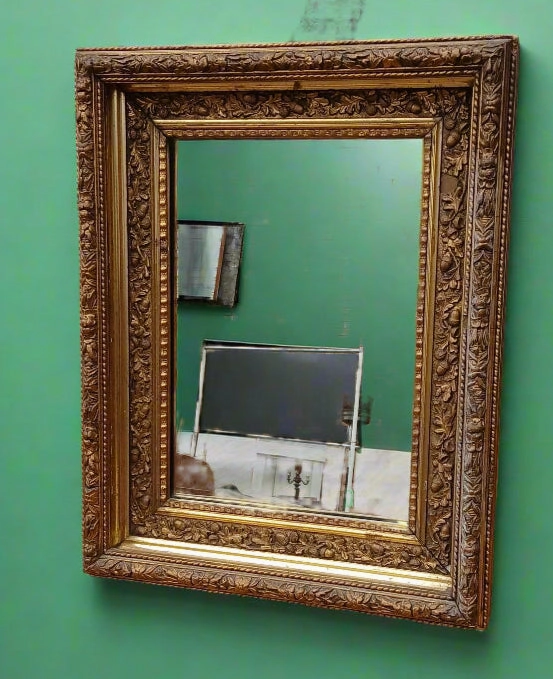 ANTIQUE AND BRIGHT GOLD FRAME MIRROR artistic wall mural