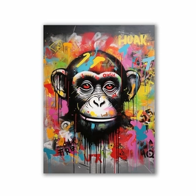 Ape Red by Zenzdesign framed mural artwork