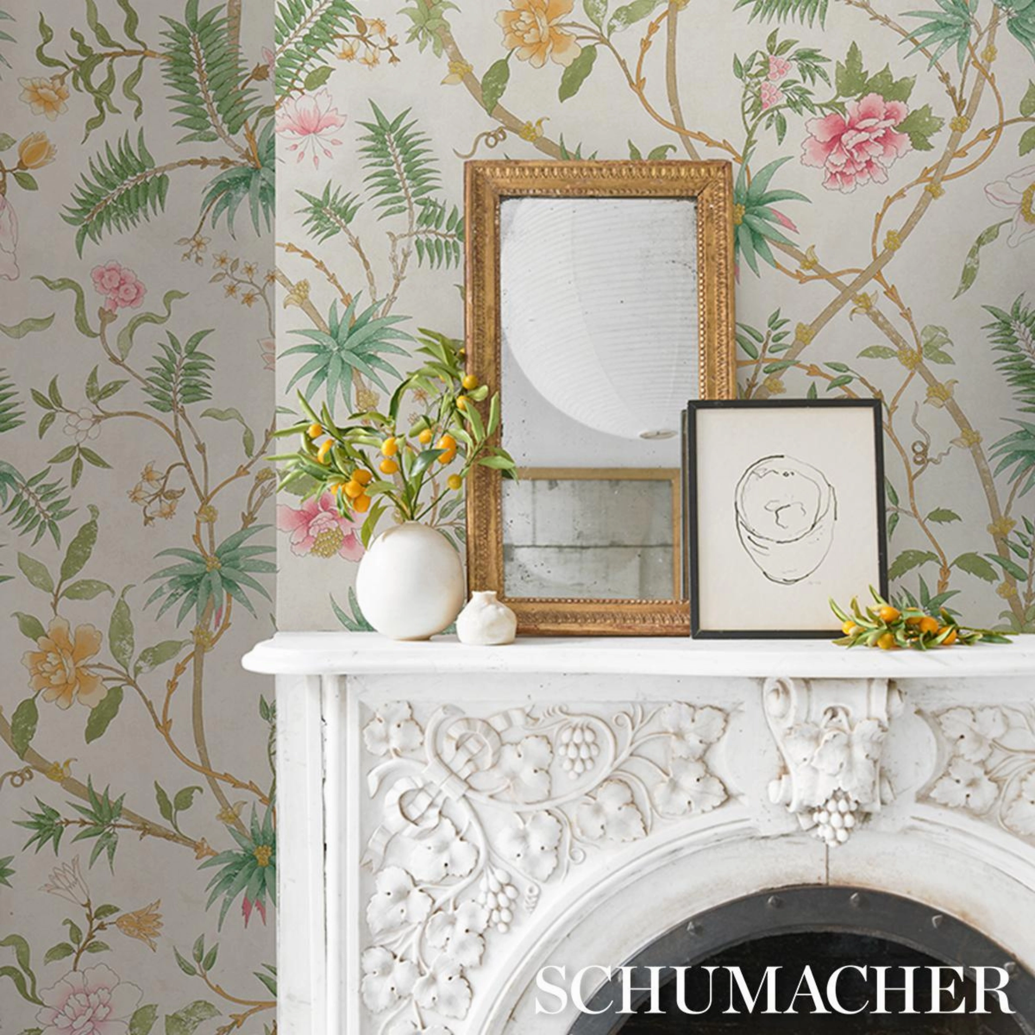 Arasi Botanical in Petal Wallpaper