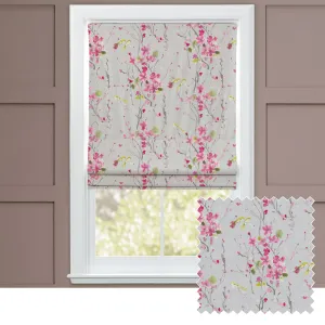Armathwaite Printed Cotton Made to Measure Roman Blinds Blossom/Silver chic floor carpet  
