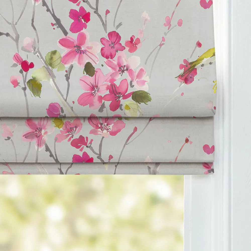 Armathwaite Printed Cotton Made to Measure Roman Blinds Blossom/Silver