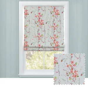 Armathwaite Printed Cotton Made to Measure Roman Blinds Coral/Dove chic floor carpet  