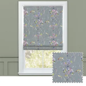 Armathwaite Printed Cotton Made to Measure Roman Blinds Violet/Slate chic floor carpet  