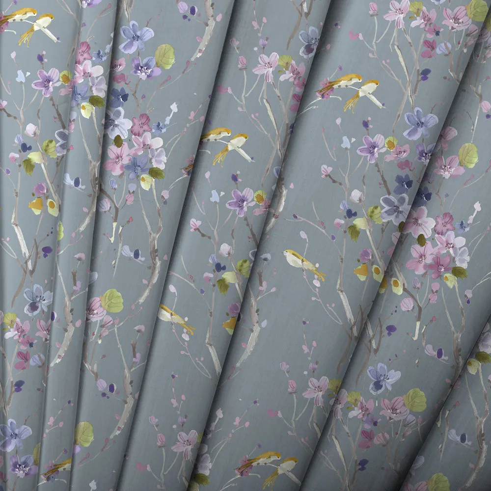 Armathwaite Printed Cotton Made to Measure Roman Blinds Violet/Slate